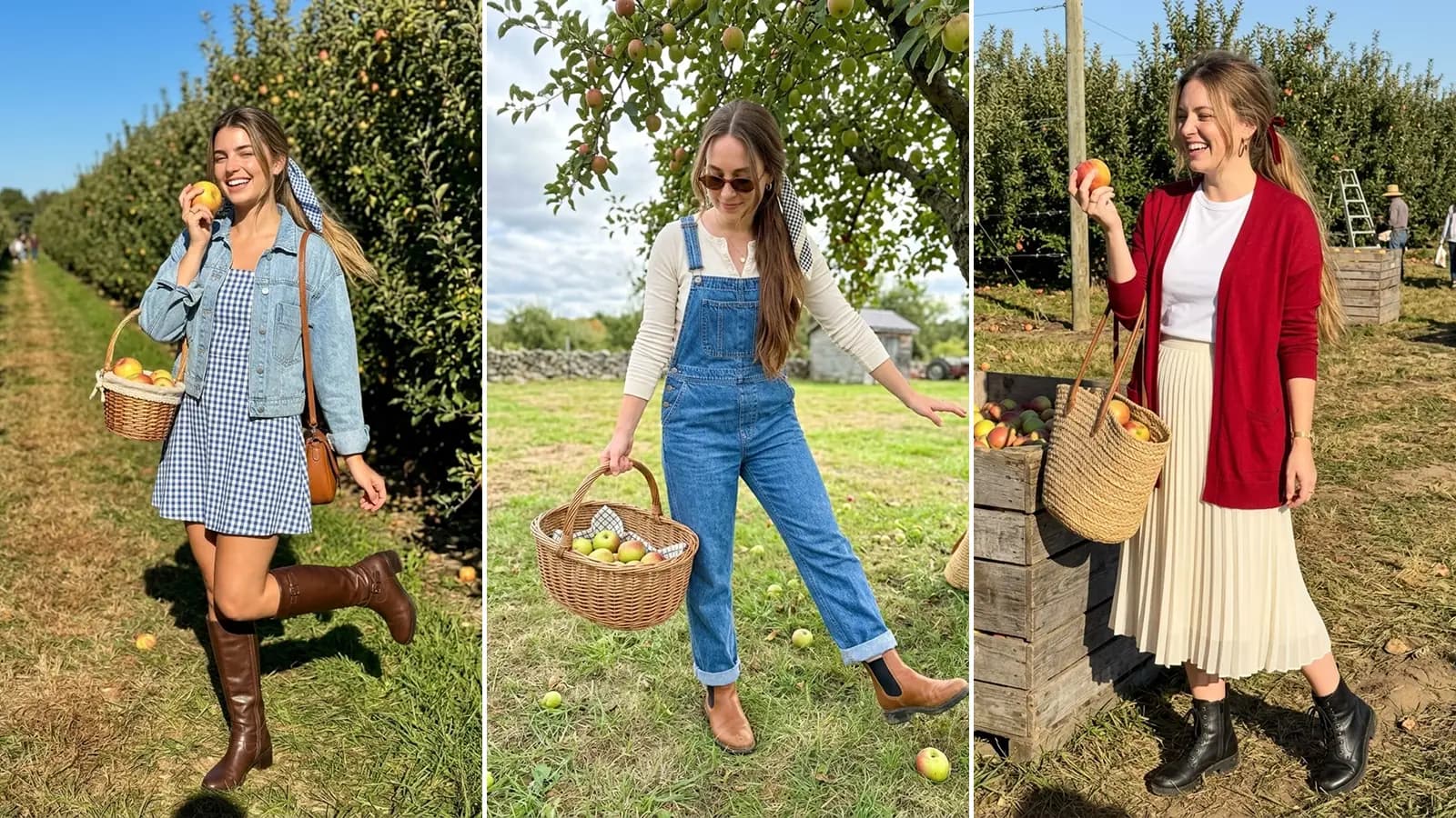 Cute & stylish apple picking outfit ideas for women