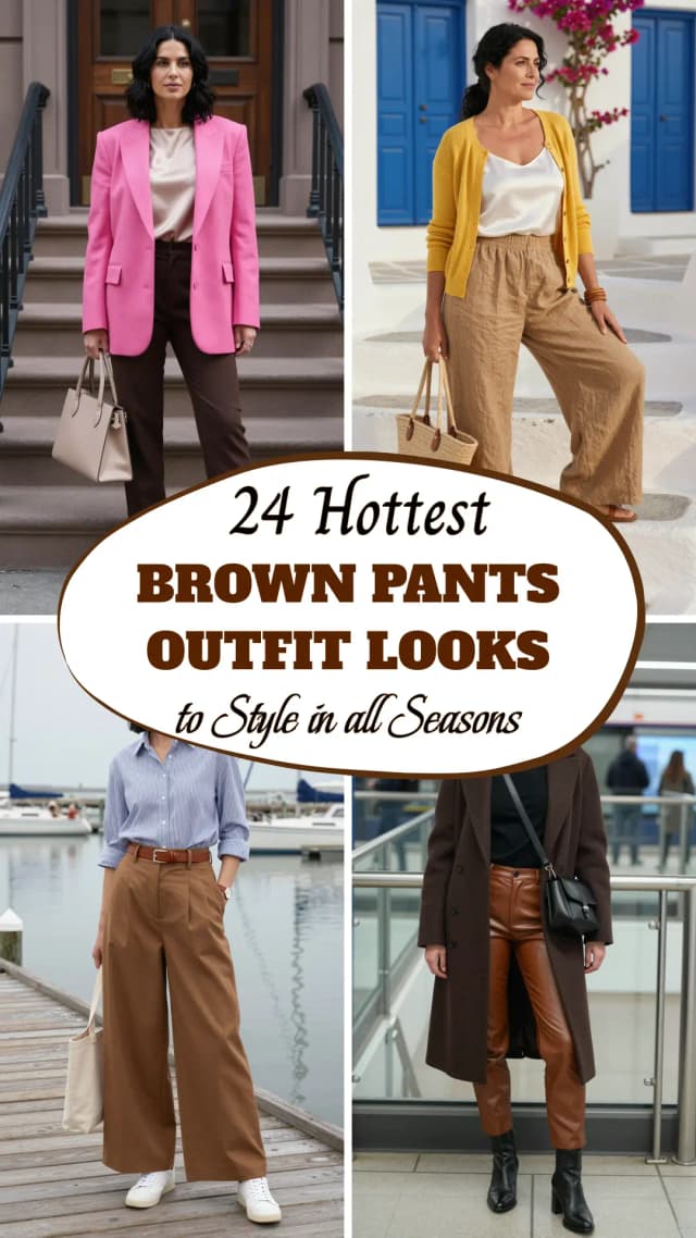 24 Best Brown Pants Outfit Ideas for Women 2026 🤎✨ | Chic, Trendy & Versatile Ways to Style Brown Trousers, Jeans & Cargos