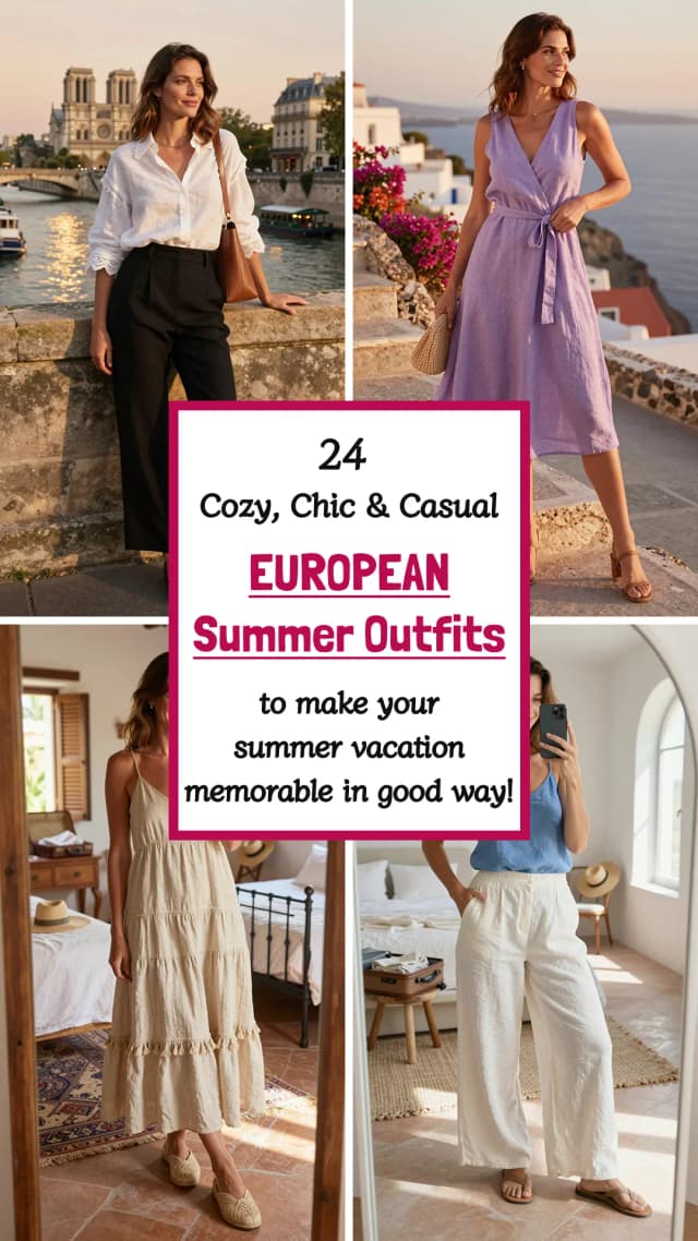 24 European Summer Outfits for Women to Wear on Vacation 2026 🌍✨ | Best European Summer Outfit Ideas | Stylish Travel Looks