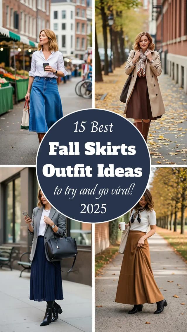 15 Stunning Fall Skirt Outfit Ideas that are Trending This Fall 2025 | Best Fall Skirt Outfits for 2025 | 15 Top Skirts to wear in Fall 2025