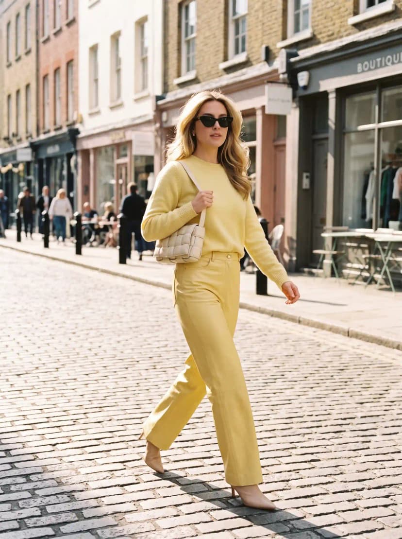 Yellow Sweater + Yellow Trousers