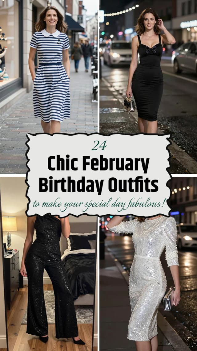 24 February Birthday Outfits for a Glamorous Celebration 2026 | Best February Birthday Outfit Ideas | 24 Stunning Birthday Looks | Chic & Elegant Birthday Fashion