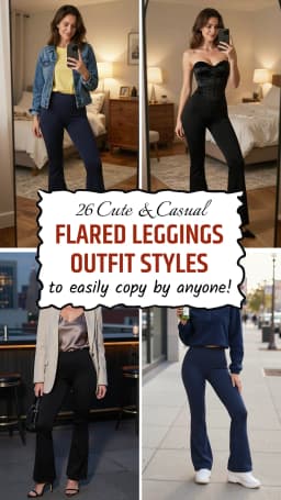 26 Flared Leggings Outfits & Trends | How to Style Flare Leggings in 2026 | Trendy & Chic Ways to Style Flare Leggings for Every Occasion 👖✨