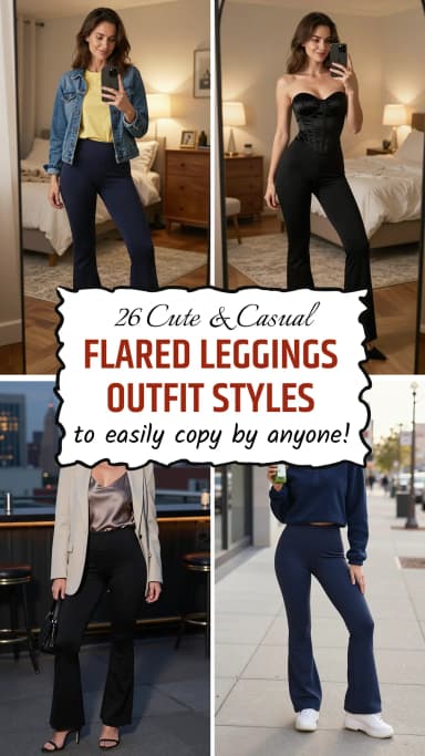 26 Flared Leggings Outfits & Trends | How to Style Flare Leggings in 2026 | Trendy & Chic Ways to Style Flare Leggings for Every Occasion 👖✨