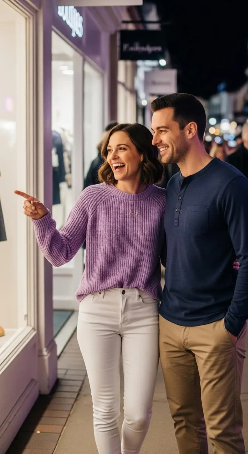 Lilac Ribbed Knit Sweater + White Denim Jeans | Soft Neutral Knit + Denim