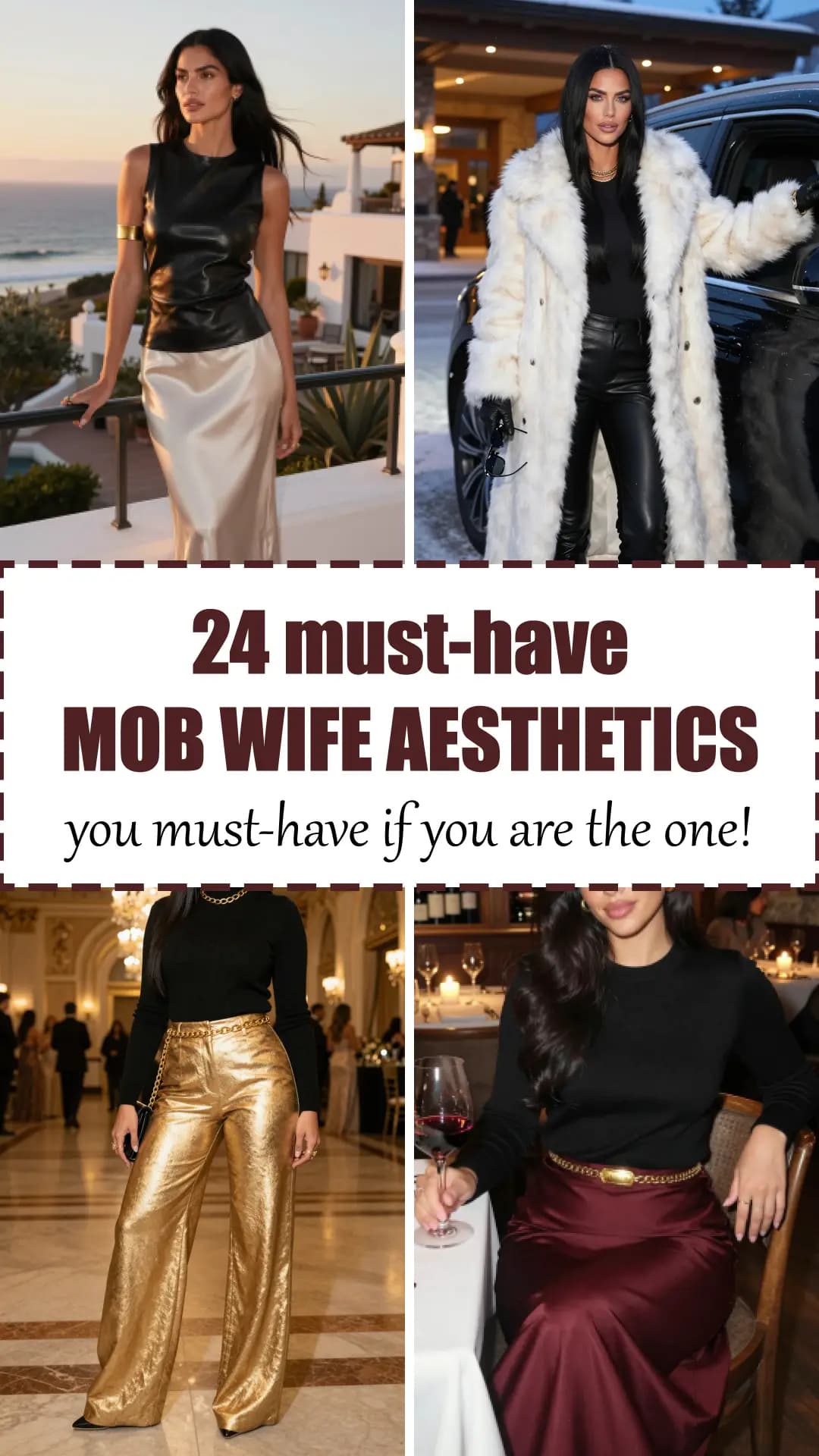 24 Best Mob Wife Outfits for Women 2026 💋🧥💎