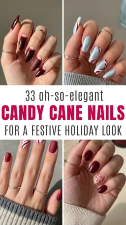 33 Candy Cane Nails That Are Anything But Basic 🍬💅✨