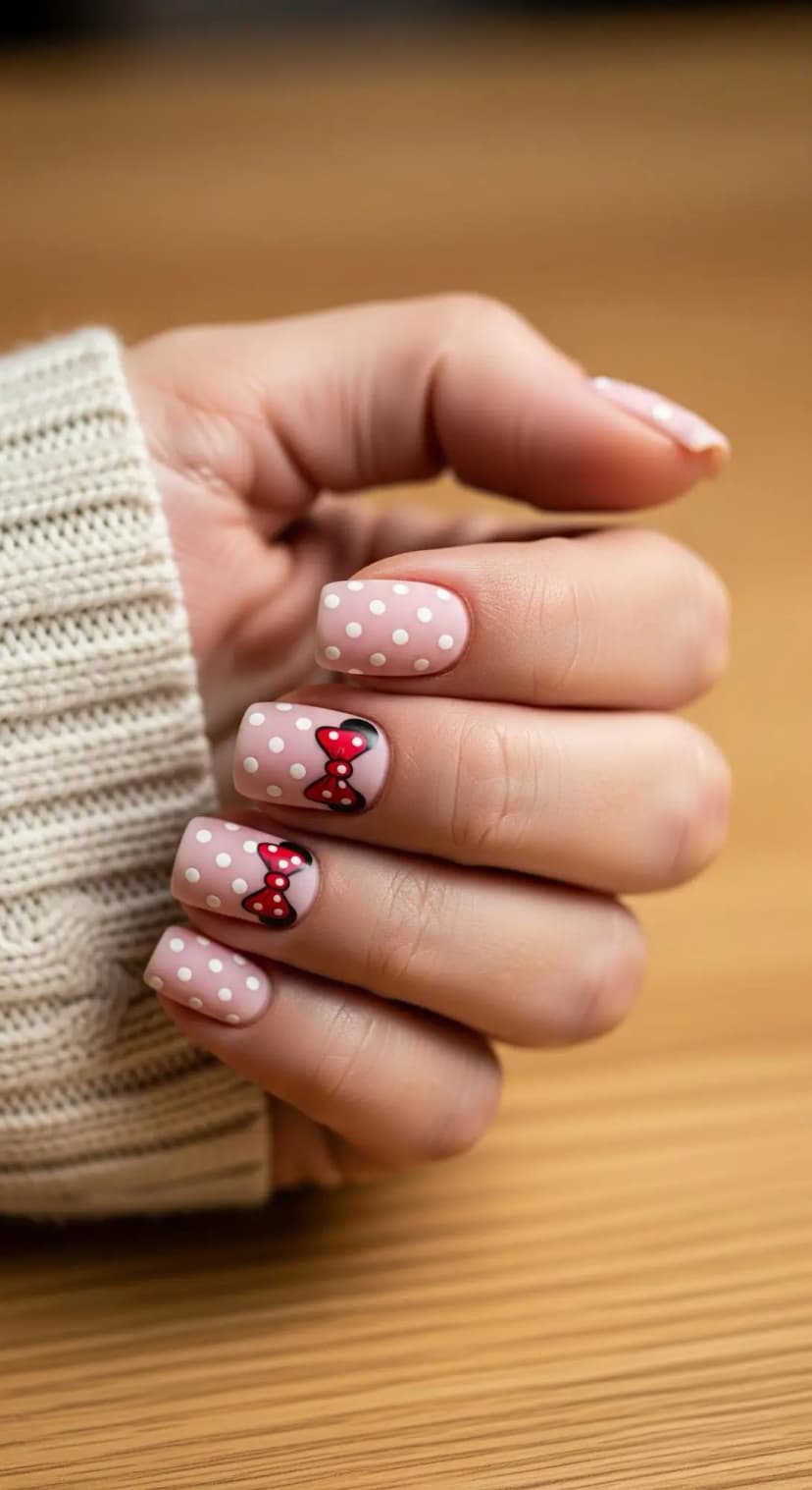 Pink Polka Dot Minnie Bows