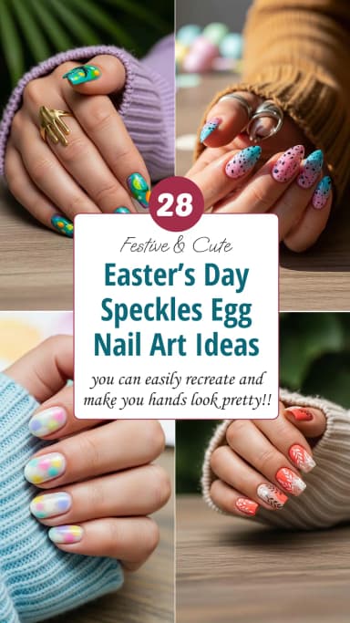 28 Stunning Easter Speckled Eggs Nails for Spring 2026 🥚✨ | Best Easter Speckled Egg Nail Art Ideas | Trendy Spring Nail Designs | Cute Easter Nail Art