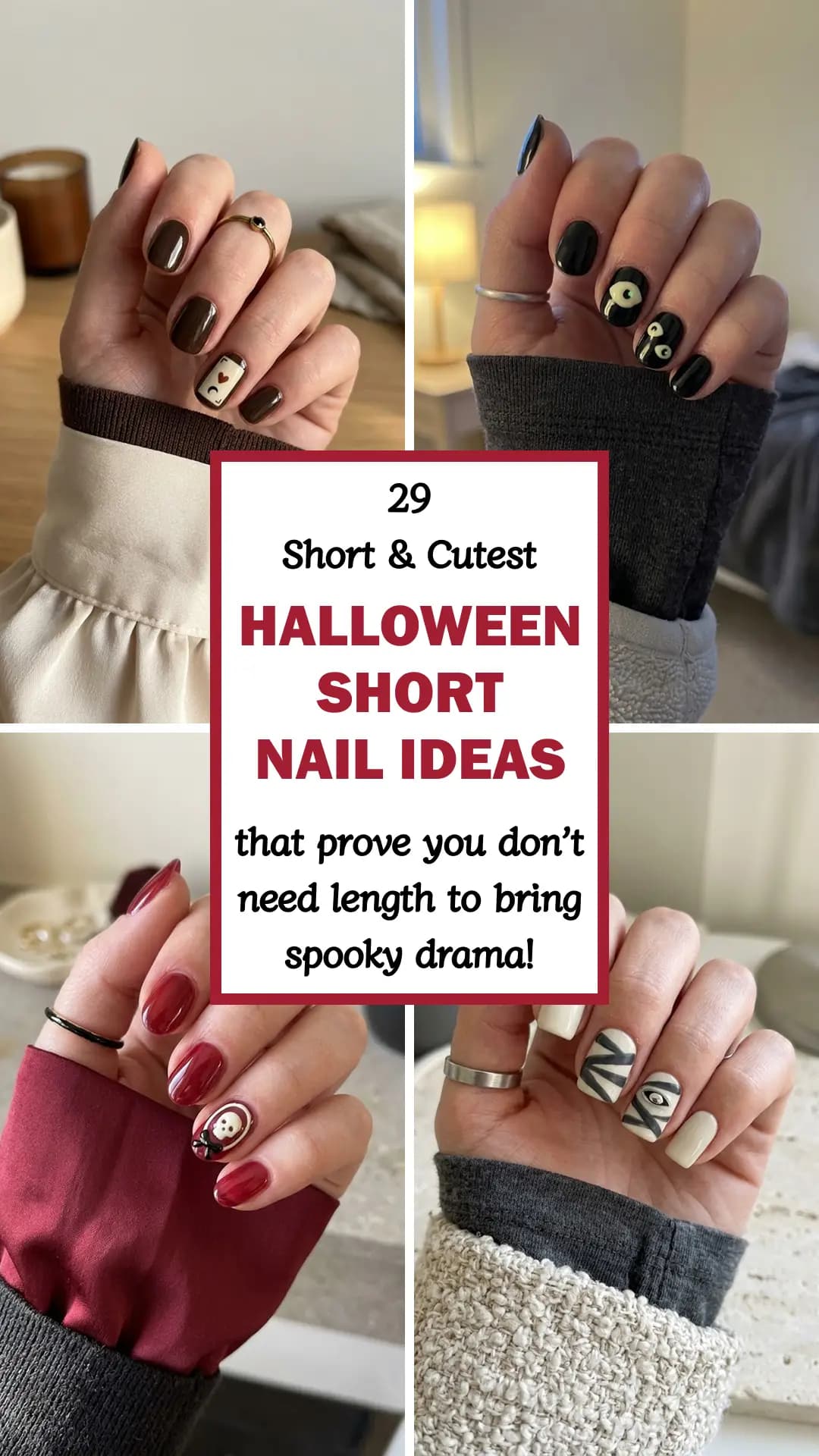 Short Halloween Nails That Prove You Don’t Need Length to Bring the Spooky Drama