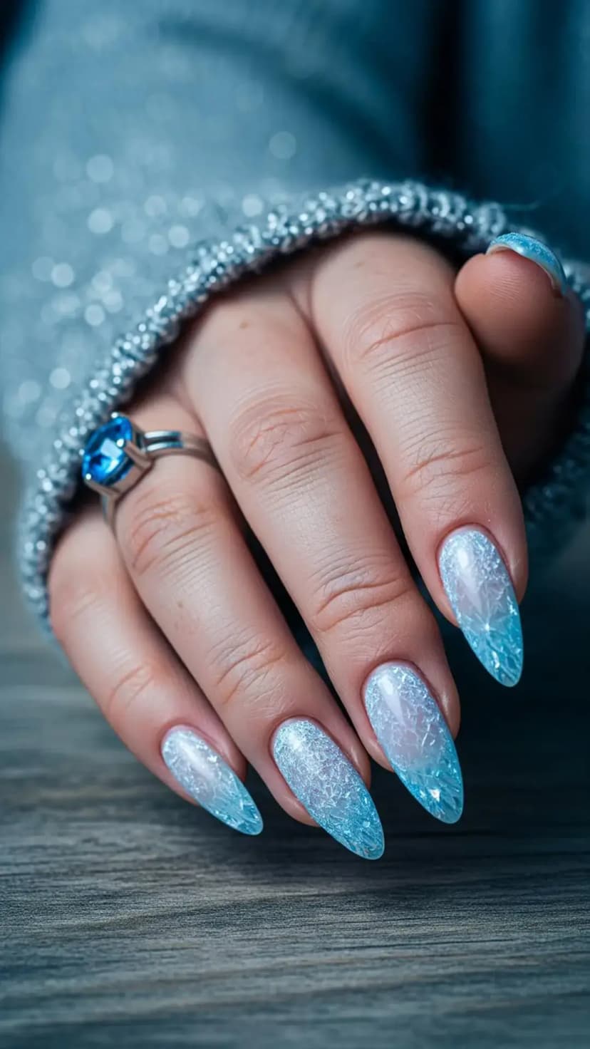 Icy Shattered Glass Winter Tips