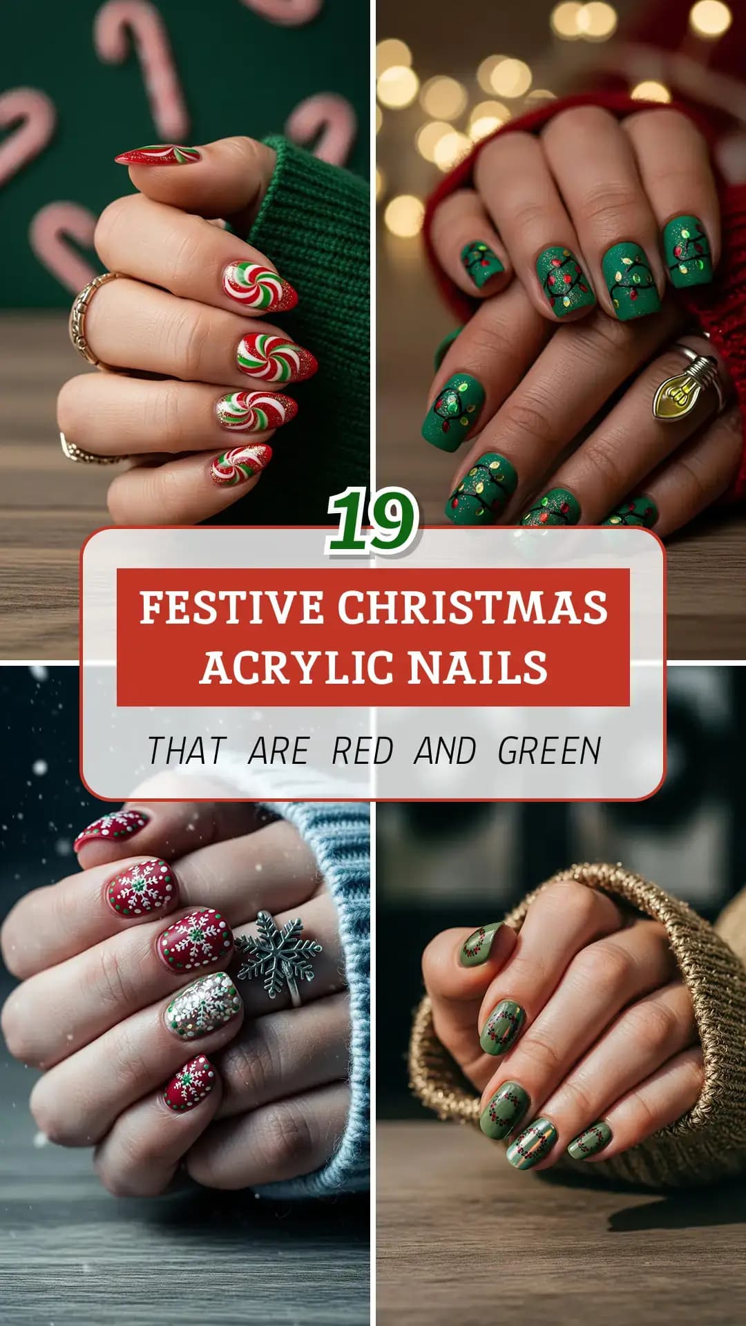 🎄 19 Red & Green Christmas Nail Designs That'll Make You Shine