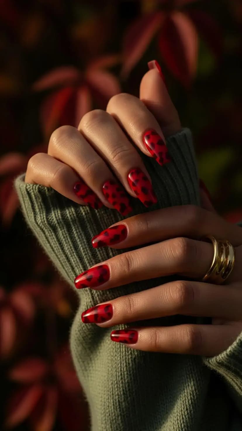 Cherry Tortoiseshell Nails