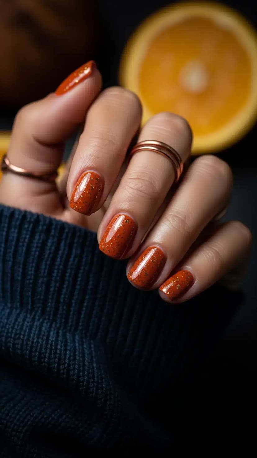 Spiced Burnt Orange Nails