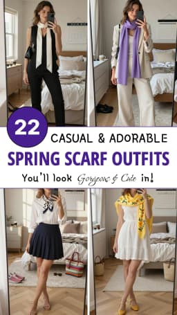 22 Spring Scarf Outfits for Effortless Chic Style 2026 | Best Spring Scarf Outfit Ideas | How to Style Scarves in Spring | Trendy Spring Scarf Fashion