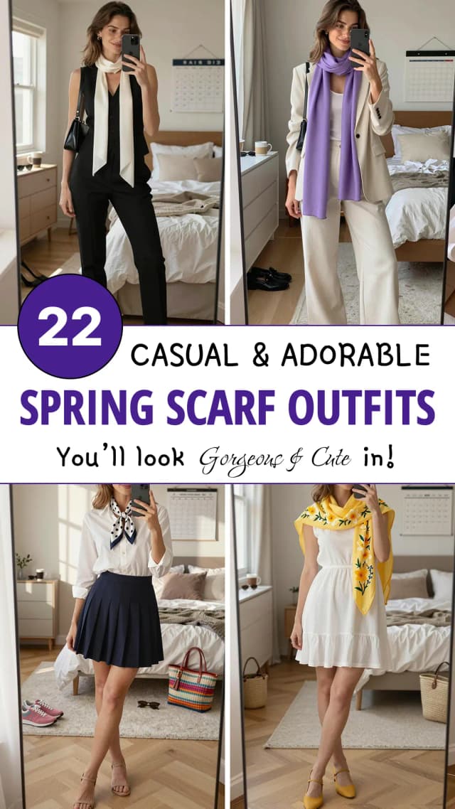 22 Spring Scarf Outfits for Effortless Chic Style 2026 | Best Spring Scarf Outfit Ideas | How to Style Scarves in Spring | Trendy Spring Scarf Fashion