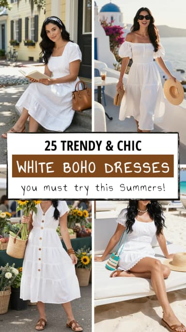 25 Dreamy Summer White Boho Dresses for Women (2026)