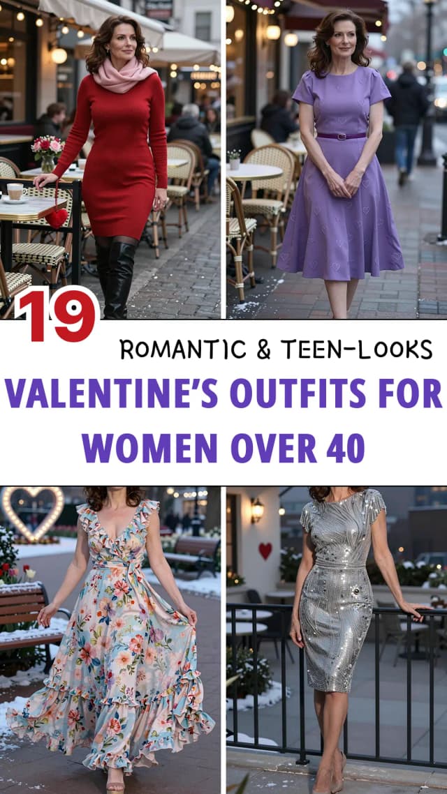 Valentine's Day Outfits for Women Over 40 - Elegant & Flattering Looks 2026 | Best Valentine's Day Outfit Ideas for Mature Women | Romantic Date Night Looks
