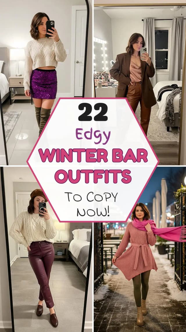 ❄️ Winter Bar Outfits That'll Keep You Cozy & Chic | 22 Best Winter Bar Outfit Ideas 2026 | Trendy Winter Bar Looks | Cozy Night Out Outfits