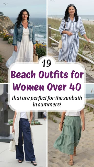 19 Chic Beach Outfits for Women Over 40 and 50 2026 🏖️✨ | Sophisticated, Flattering & Elegant Vacation Style Guide
