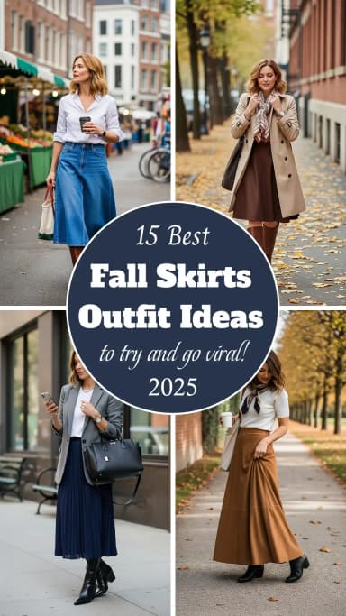 15 Stunning Fall Skirt Outfit Ideas that are Trending This Fall 2025 | Best Fall Skirt Outfits for 2025 | 15 Top Skirts to wear in Fall 2025
