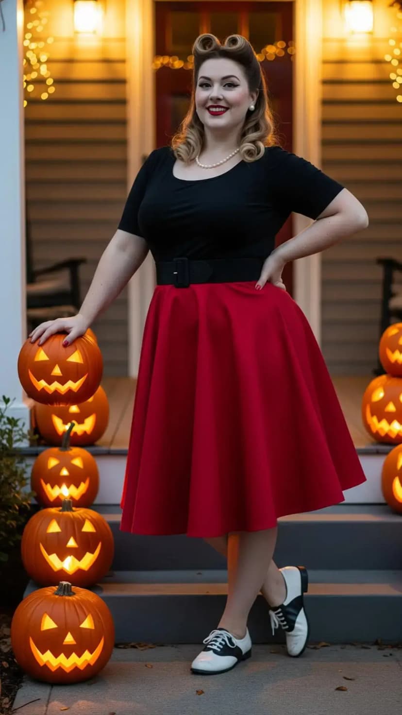 Retro Pin-Up Girl 1950s Style