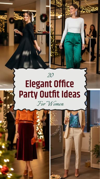 20 Best Office Holiday Party Outfit Ideas for Women 2025 πβ¨ | Classy, Trendy & Festive Looks to Shine at Every Office Celebration