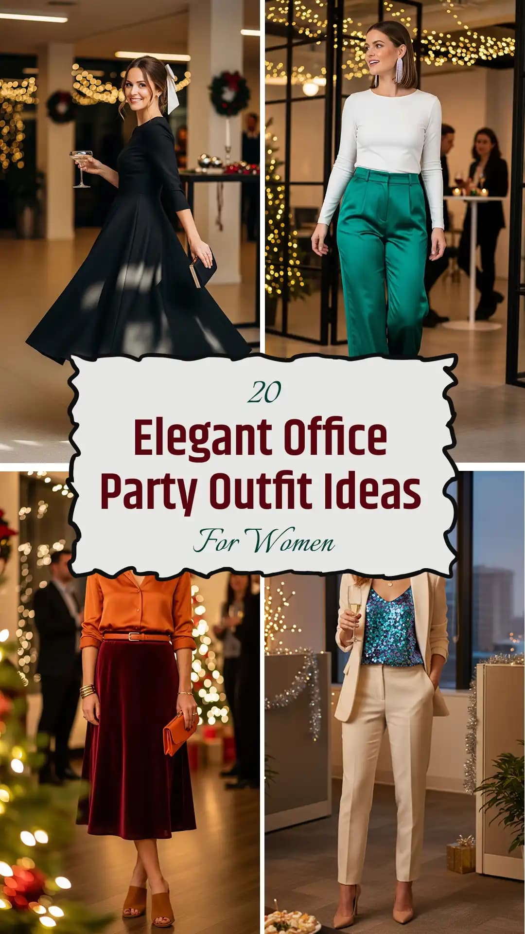 20 Best Office Holiday Party Outfit Ideas for Women Trending this year 🎉✨