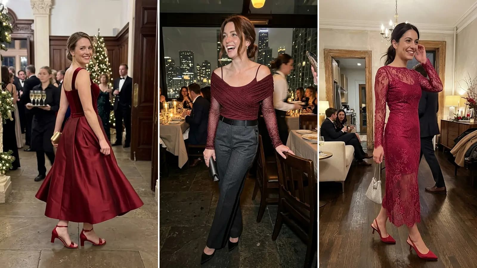 Chic & festive holiday party outfit ideas for women 2026