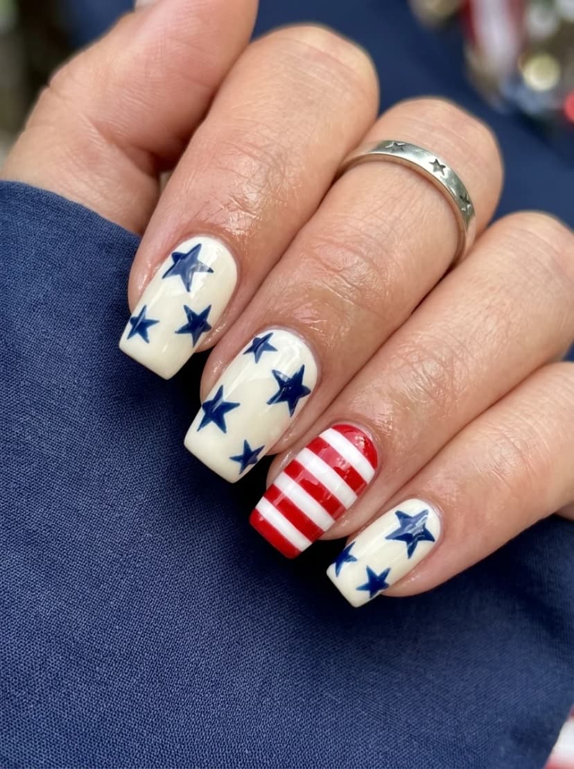 Stars and Stripes Nails
