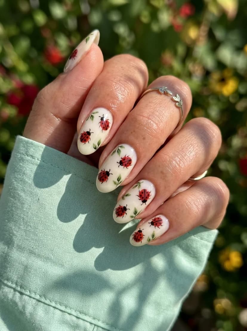Ladybug Nail Art