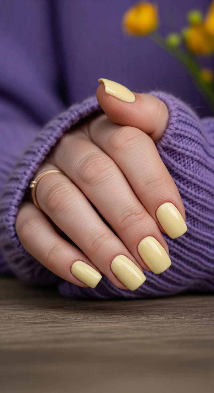 Butter Yellow Nails
