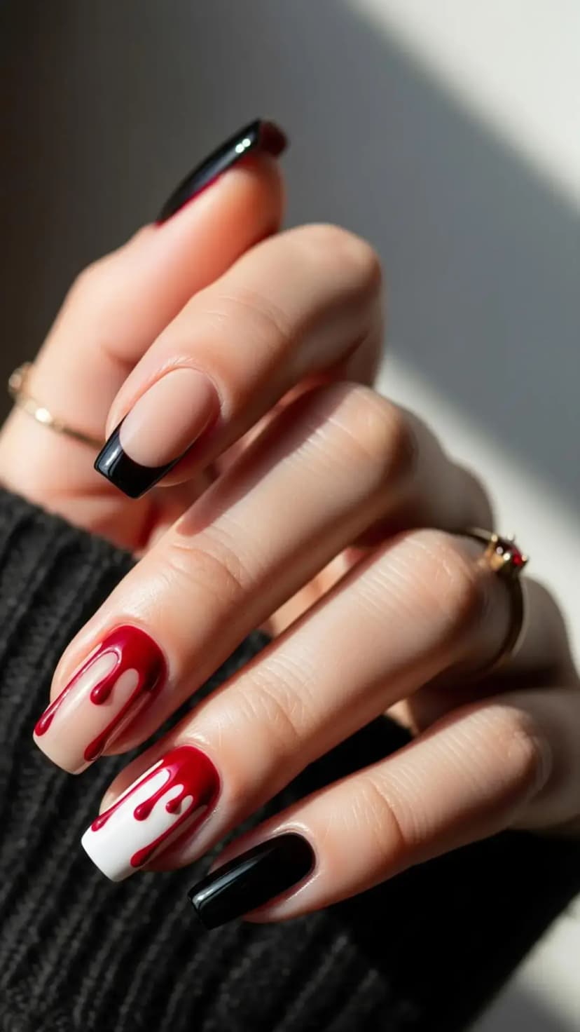 Bloody French Nails