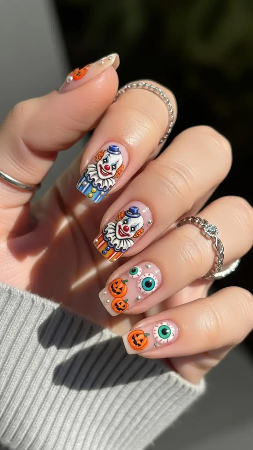 Carnival Creepy Cute Nails