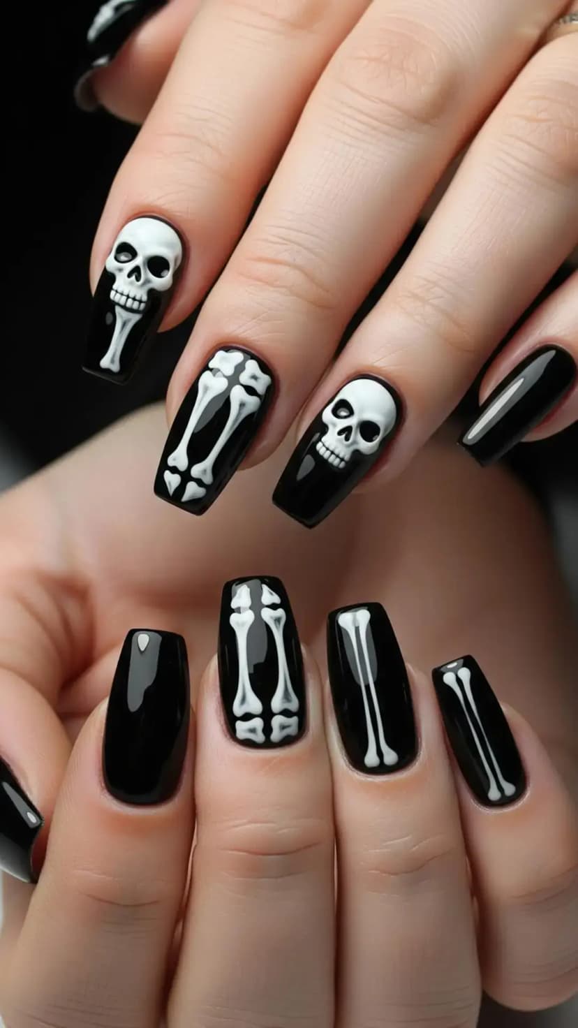 Classic Skeleton Skull Nails
