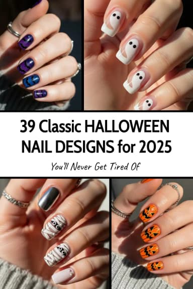 39 Classic Halloween Nails for October 2025 | Trending Halloween Nails for the Spooky Season | Halloween Nail Ideas 2025 - That are Spooky Yet Stylish