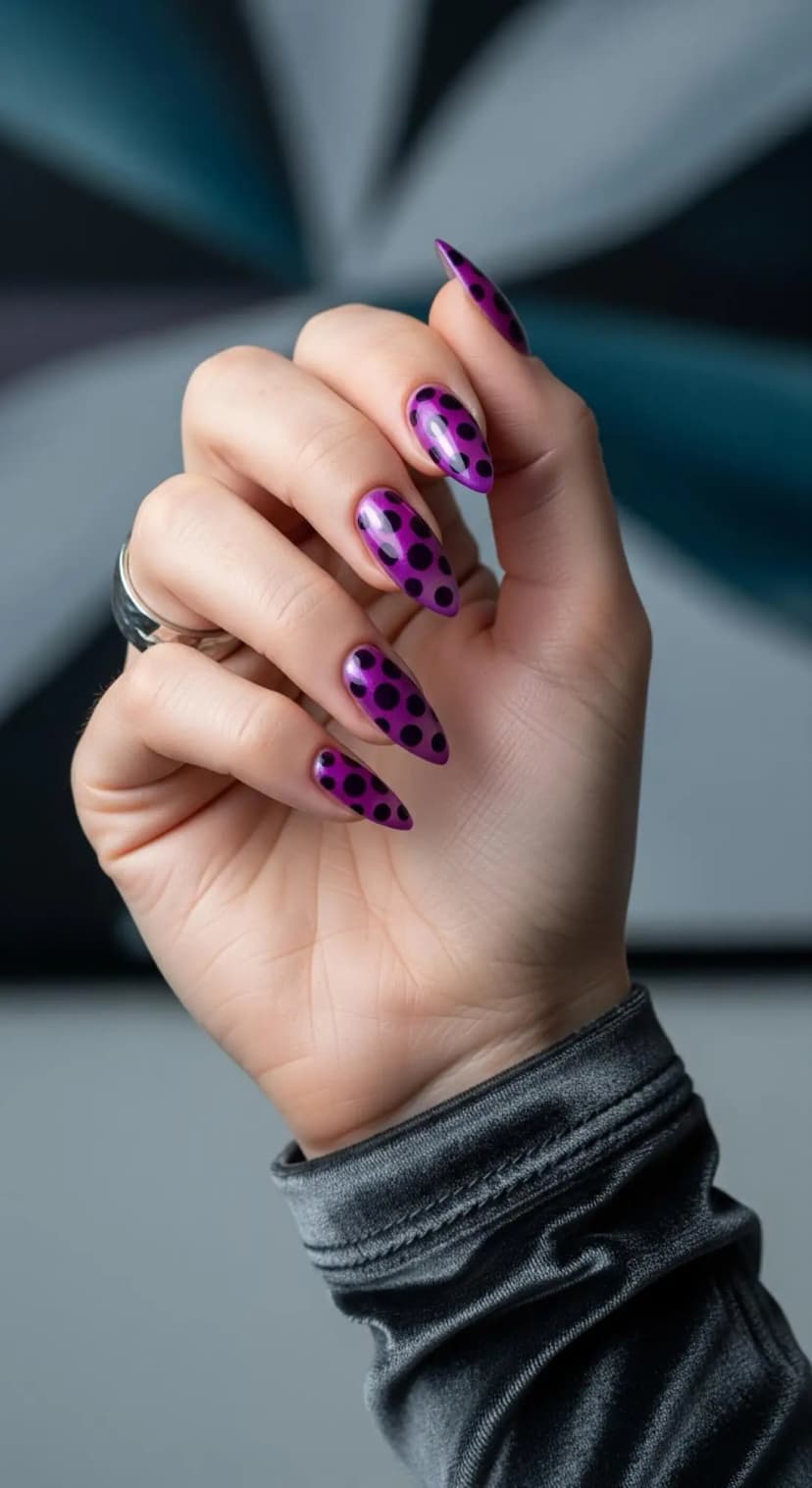 Vibrant Purple Polka-Dot