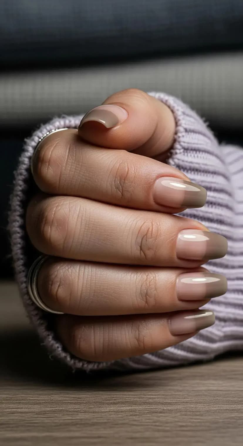 Layered Neutrals Nails