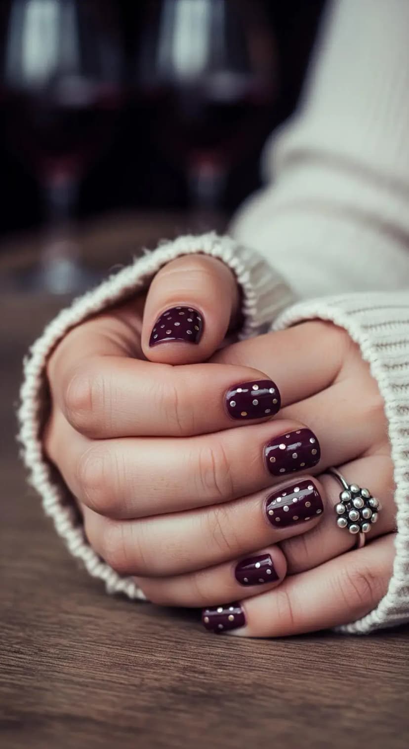 Mulled Polka Dots Nails