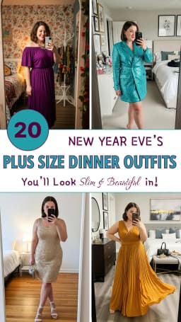 20 New Year's Eve Plus Size Dinner Outfits That'll Make You Shine 2025 β¨π | Best NYE Plus Size Outfit Ideas | Stunning Holiday Looks for Curvy Women