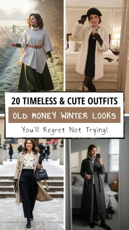 20 Old Money Winter Outfits for Timeless Elegance 2025 | Best Old Money Winter Outfit Ideas | Quiet Luxury Winter Fashion | Timeless Winter Style