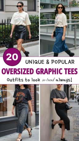 20 Trendy Oversized Graphic Tees Outfits for Women 2026 👕✨