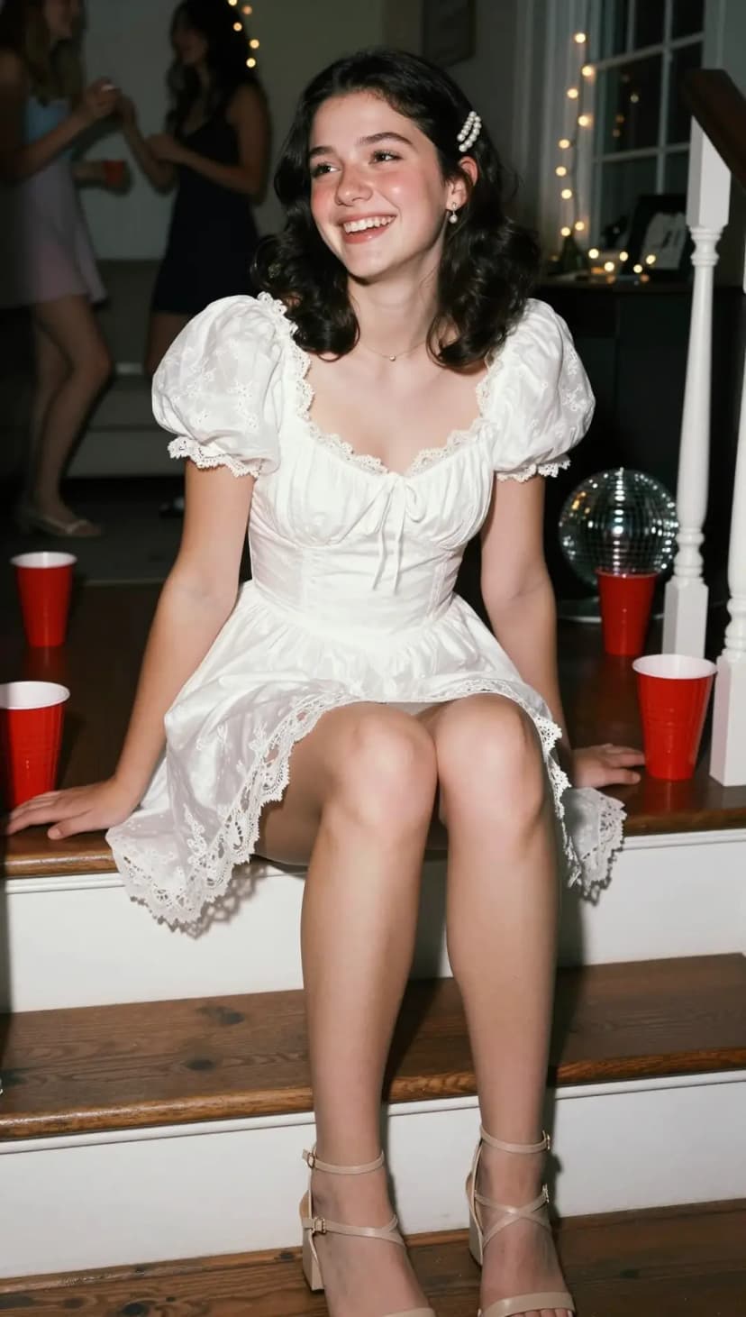 White Broderie Anglaise Mini Dress