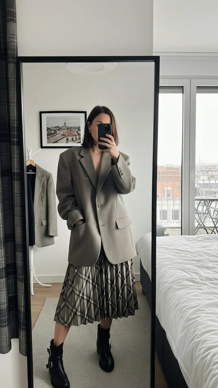 Oversized Taupe Blazer