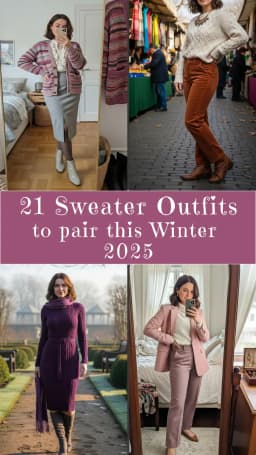 21 Cozy Winter Sweater Outfits for Every Occasion 2025 🧶✨ | Best Winter Sweater Outfit Ideas | Stylish Sweater Pairing Ideas | Trendy Winter Sweater Looks