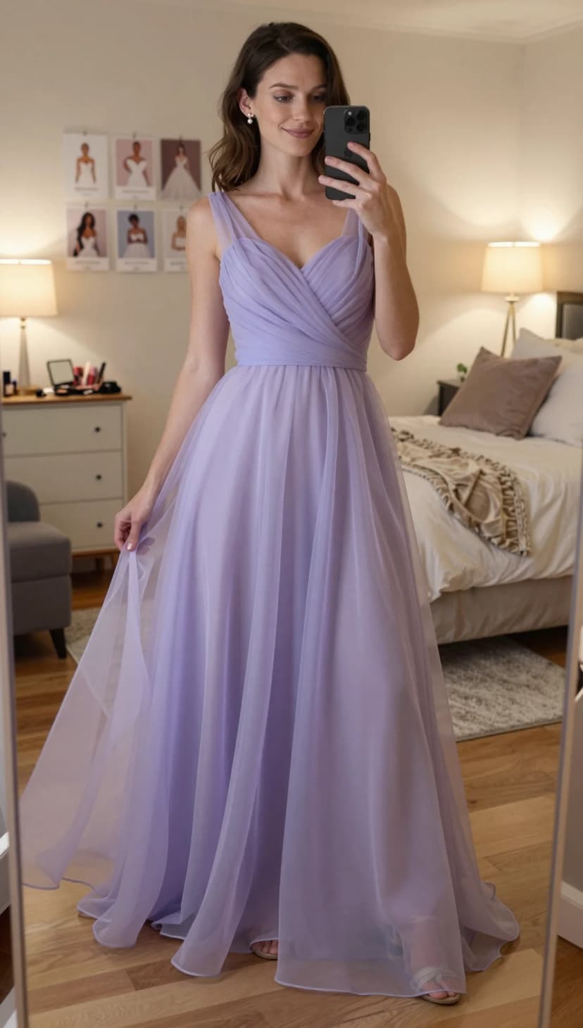Lavender Chiffon Gown