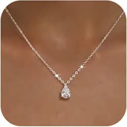 Gold Plated Dainty Pendant Chain Necklace