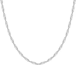 Sterling Silver Diamond Cut Chain Necklace