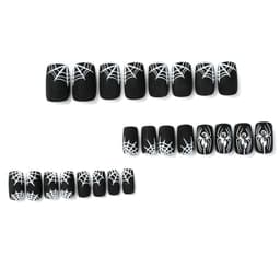 24 Pcs Cute Halloween Short Square Press on Nails