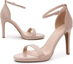 Shoe Land Womenβs High Heels β Open Toe Stiletto Heels with Adjustable Ankle Strap | Dressy Sexy Strappy Heeled Sandals for Wedding, Prom, Party & Evening Wear